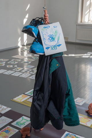 I don't need you I need a boat, 2019. Installation view at Spring Open Studios, HIAP, Helsinki, Finland 