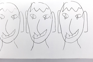 detail: Decades (three faces, two hands), 2017